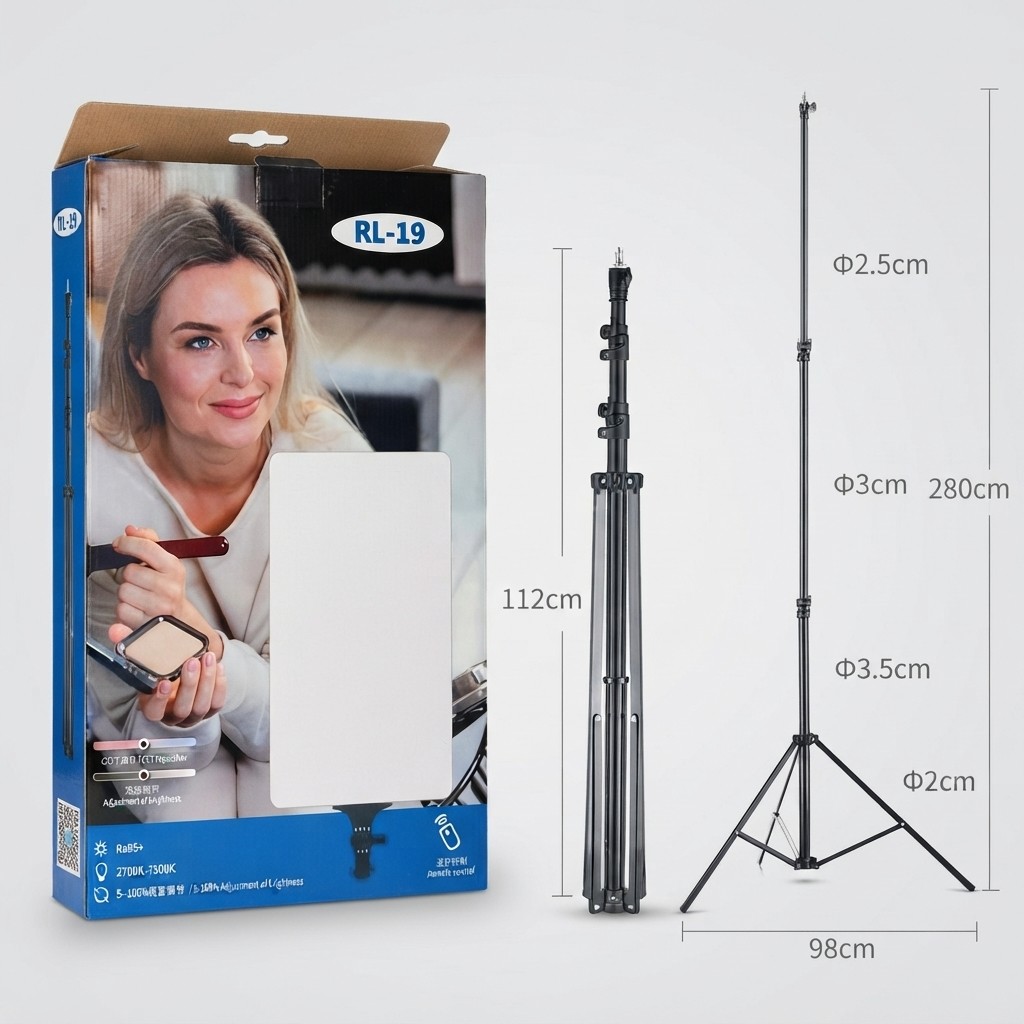 PANEL DE LUZ LED 3 TONOS RL-19+TRIPODE
