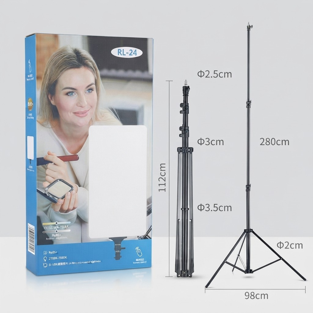 PANEL DE LUZ LED 3 TONOS RL-24 + TRIPODE
